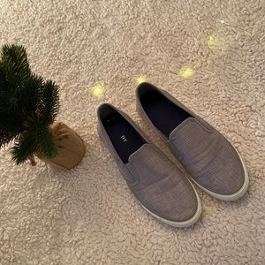 Sperry Grey Canvas Flats